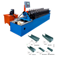 Nouveau type cu Profil de profilé en acier en acier de zinc en acier de bord léger de mur de quille de mur de petit pain formant la machine